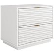 Sauder Morgan Main Engineered Wood Side Table in White Finish