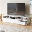 Sauder Morgan Main Engineered Wood TV Stand in White Finish