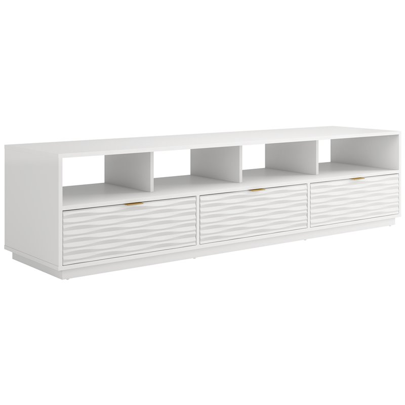 Sauder Morgan Main Engineered Wood TV Stand in White Finish