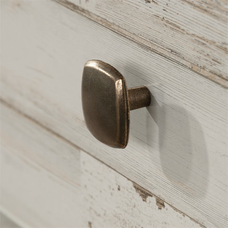 Sauder River Ranch Engineered Wood 6 Drawer Dresser in White Plank Finish