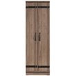 Sauder HomePlus 2-Barn Door Engineered Wood Narrow Storage Cabinet in Salt Oak