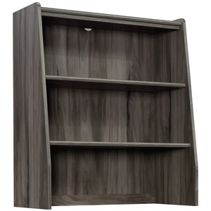 sauder clifford place engineered wood library hutch in jet acacia finish