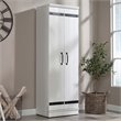 Sauder HomePlus 2-Barn Door Engineered Wood Narrow Storage Cabinet in Soft White