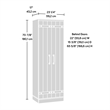 Sauder HomePlus 2-Barn Door Engineered Wood Narrow Storage Cabinet in Soft White
