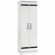 Sauder HomePlus 2-Barn Door Engineered Wood Narrow Storage Cabinet in Soft White