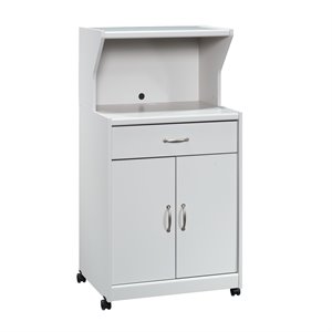 Microwave Cart by Altra Furniture White Stipple Free Shipping 