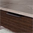 Sauder International Lux Engineered Wood L-Shape Desk in Deco Stone Gray
