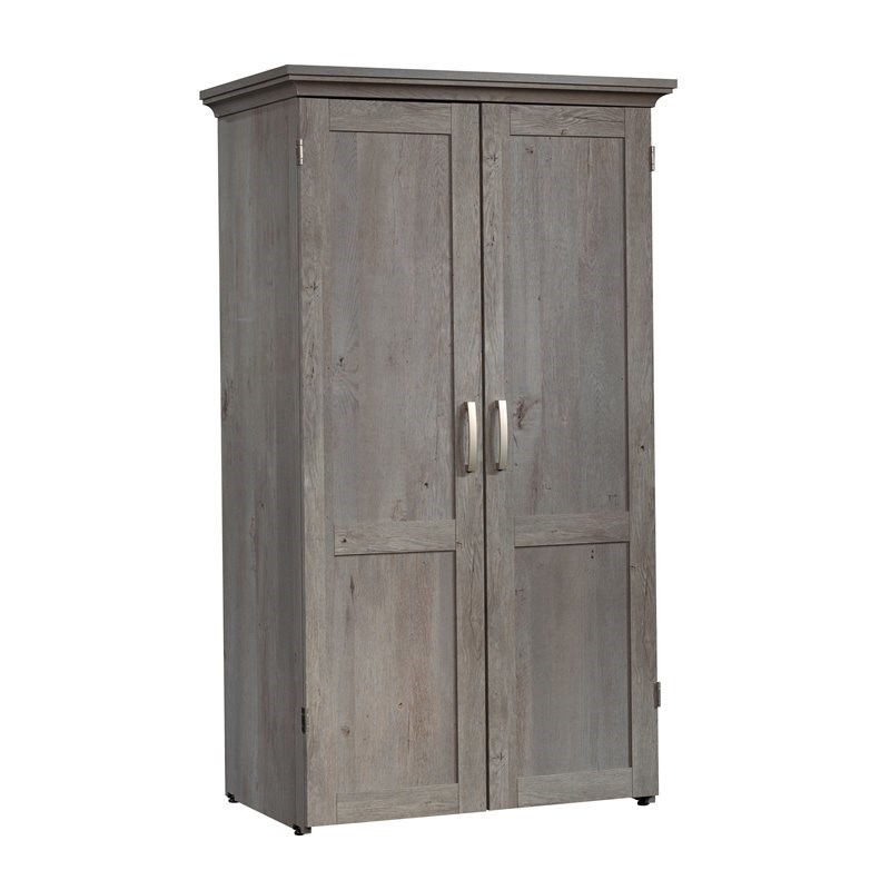 Sauder Select Engineered Wood Storage Craft Armoire in Mystic Oak