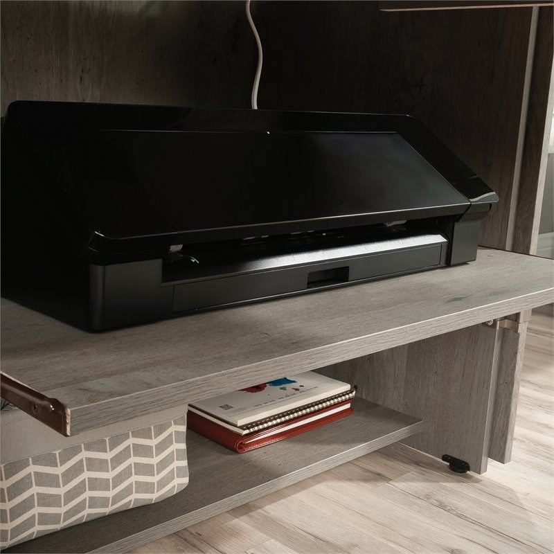 Sauder Select Engineered Wood Storage Craft Armoire in Mystic Oak