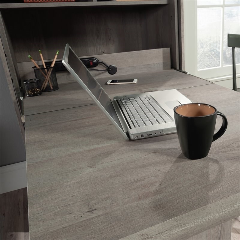 Sauder Select Engineered Wood Storage Craft Armoire in Mystic Oak