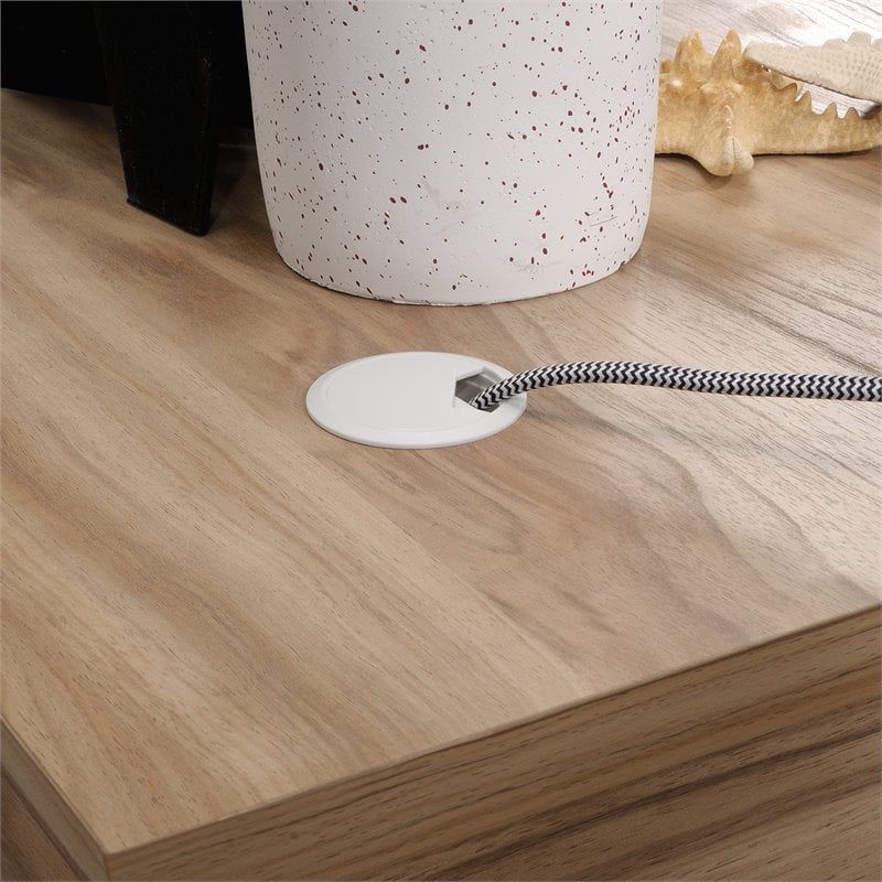 Sauder Portage Park Engineered Wood L-Shape Desk in Kiln Acacia Finish