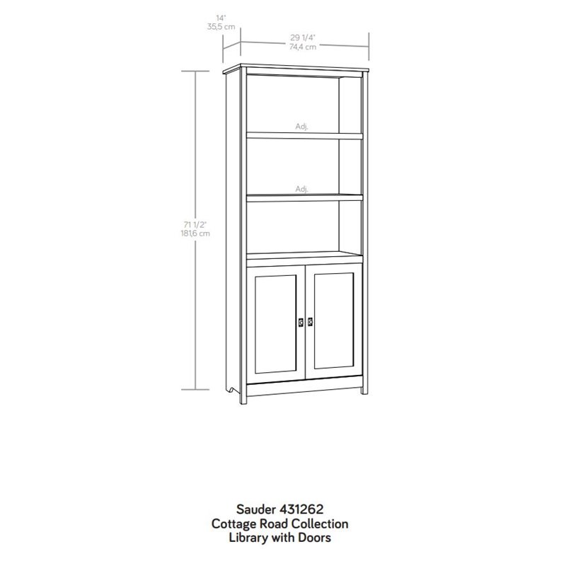 Sauder Cottage Road Storage Cabinet in Raven Oak