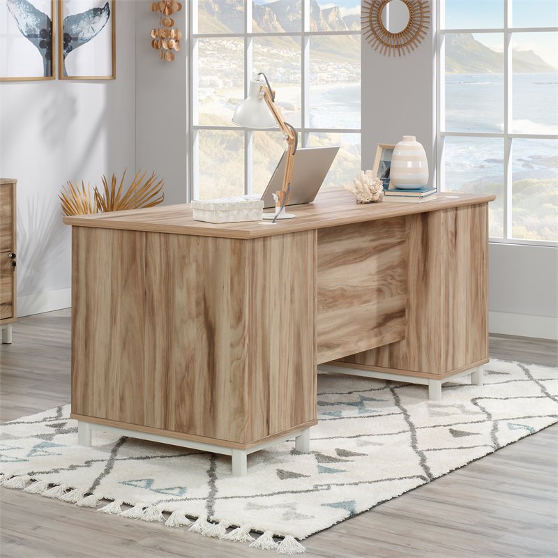 Sauder Bergen Circle 72 Desk Modesty/Privacy Panel in Kiln Acacia