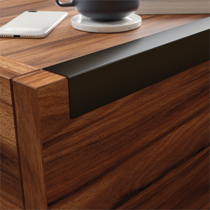 Sauder Manhattan Gate Engineered Wood Coffee Table in Blaze Acacia/Brown