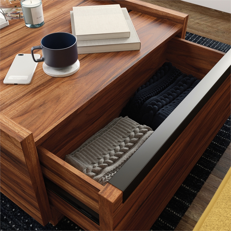 Sauder Manhattan Gate Engineered Wood Coffee Table in Blaze Acacia/Brown