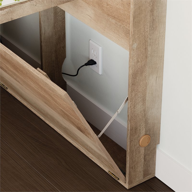 Sauder Cannery Bridge Engineered Wood Entertainment Wall in Lintel Oak