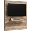 Sauder Cannery Bridge Engineered Wood Entertainment Wall in Lintel Oak