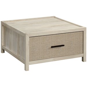 sauder pacific view engineered wood 2-drawer coffee table in chalked chestnut