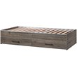 Sauder Summit Station Engineered Wood Twin Mates Bed in Pebble Pine
