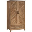 Sauder Cannery Bridge Engineered Wood Bedroom Armoire in Sindoori Mango/Natural