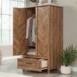 Sauder Cannery Bridge Engineered Wood Bedroom Armoire in Sindoori Mango/Natural
