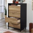 Sauder Acadia Way 4-Drawer Chest in Raven Oak with Timber Oak accents