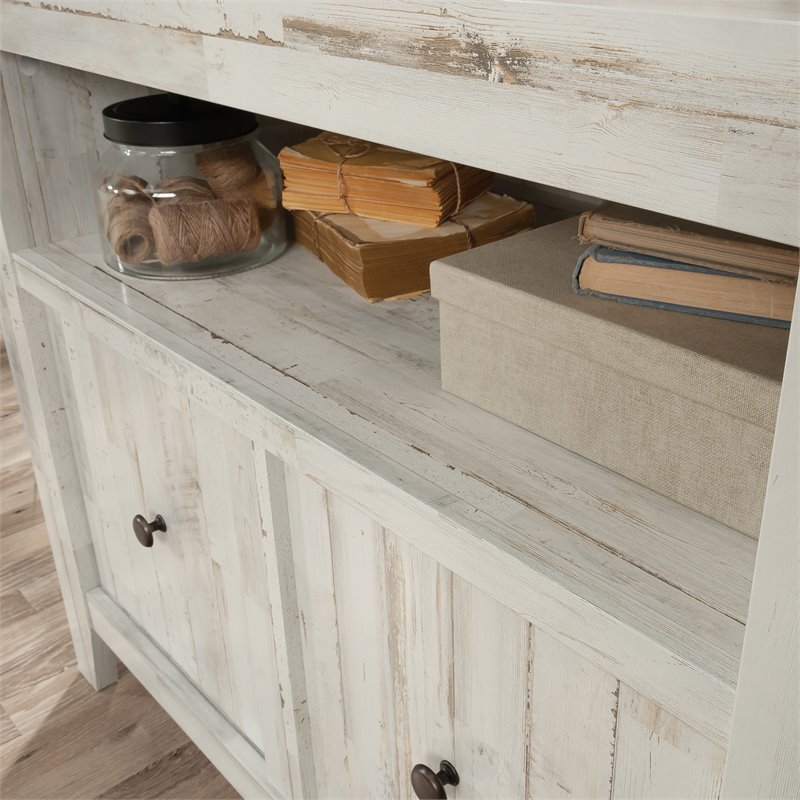 Sauder Dakota Pass Engineered Wood Lateral File Cabinet in White Plank