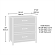 Sauder Cannery Bridge Engineered Wood 3-Drawer Chest in Sindoori Mango/Brown