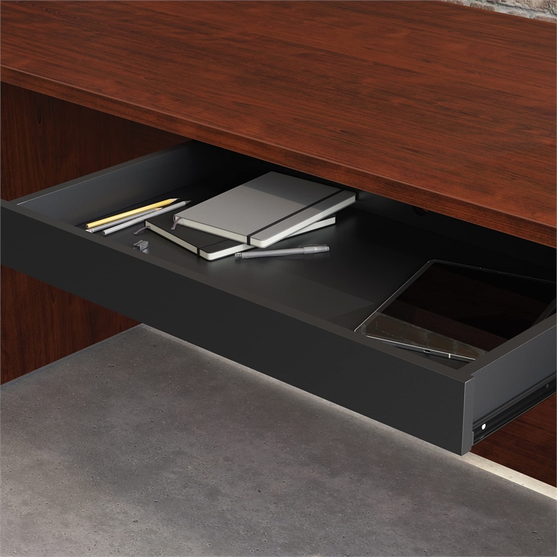Sauder Affirm Engineered Wood and Metal Under Desk Organizer Drawer in Black