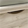 Sauder Barrister Lane Engineered Wood Executive Desk with Storage in White Plank