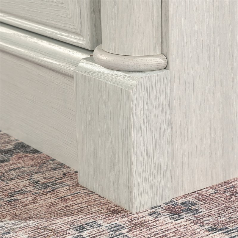 Sauder Palladia Engineered Wood Executive Desk in Glacier Oak/Rosso