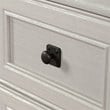 Sauder Palladia Engineered Wood Executive Desk in Glacier Oak/Rosso Slate Accent