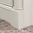 Sauder Palladia Engineered Wood Executive Desk in Glacier Oak/Rosso Slate Accent