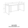 Sauder Affirm Engineered Wood Bowfront Executive Desk in Hudson Elm/Brown