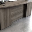 Sauder Affirm Engineered Wood Bowfront Executive Desk in Hudson Elm/Brown