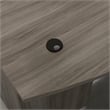 Sauder Affirm Engineered Wood Bowfront Executive Desk in Hudson Elm/Brown