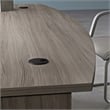 Sauder Affirm Engineered Wood Bowfront Executive Desk in Hudson Elm/Brown
