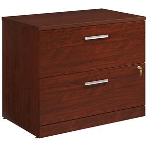 sauder affirm engineered wood lateral filing cabinet in classic cherry