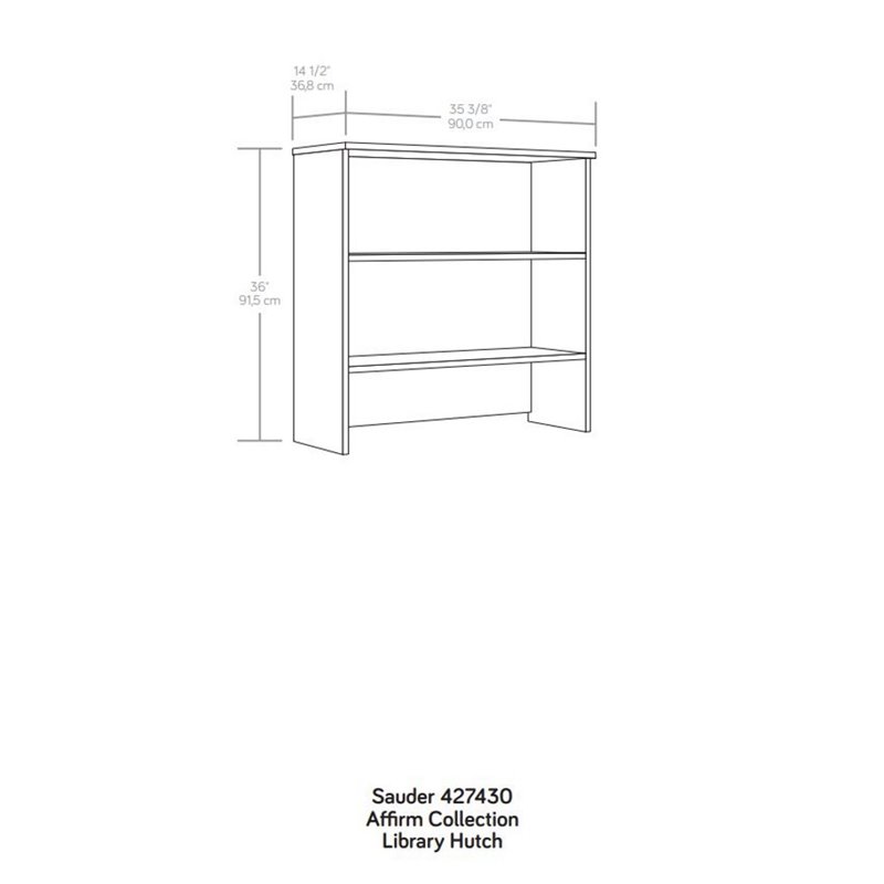 Sauder Affirm 36 W Storage Cabinet With Doors Noble Elm - Office Depot