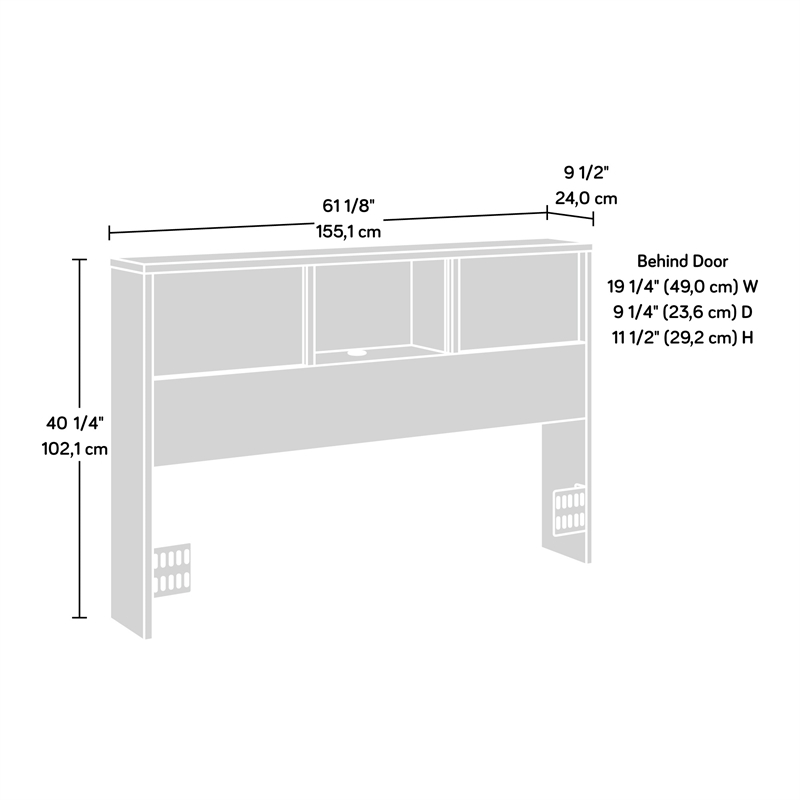 Sauder Harvey Park Engineered Wood Full/Queen Headboard in Grand Walnut