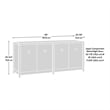Sauder Cannery Bridge Engineered Wood Credenza in Sindoori Mango/Brown