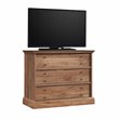 Sauder Barrister Lane Engineered Wood 3-Drawer Chest in Sindoori Mango/Brown