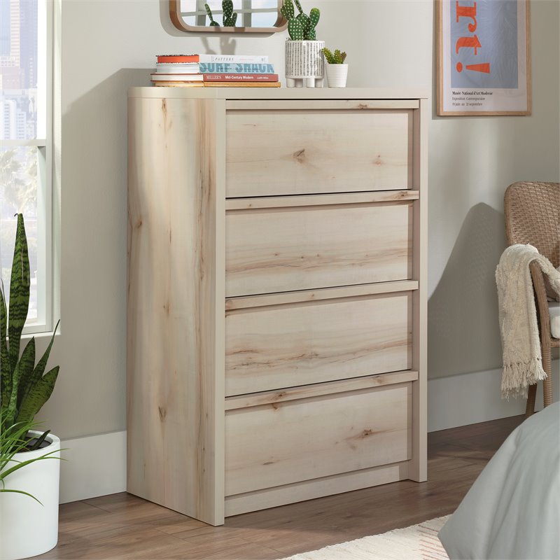 Sauder Harvey Park Engineered Wood 4-Drawer Bedroom Chest in Pacific Maple