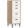 Sauder Anda Norr Engineered Wood Bedroom Lingere Chest in Sky Oak/White Accent