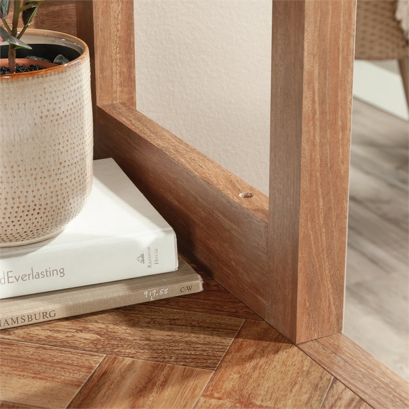 Sauder Cannery Bridge Engineered Wood Hutch in Sindoori Mango/Brown