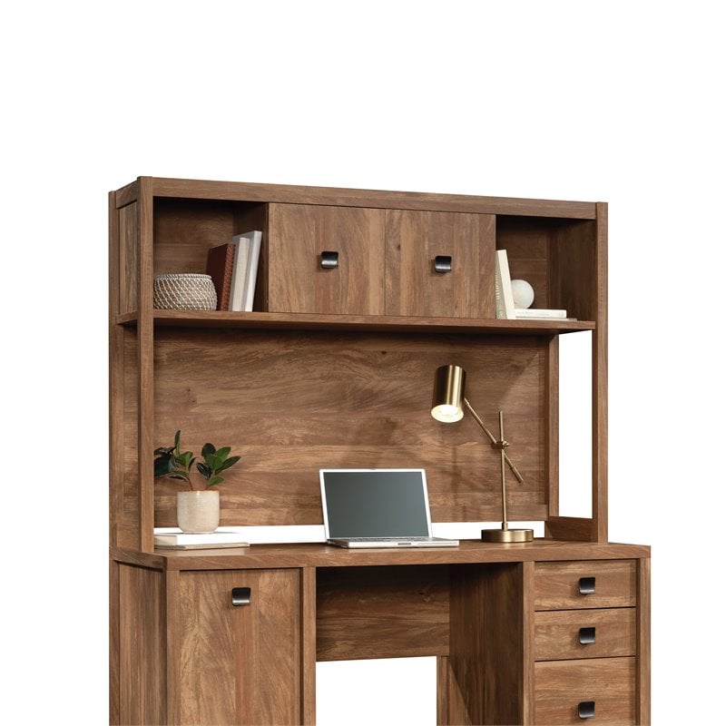 Sauder Cannery Bridge Engineered Wood Hutch in Sindoori Mango/Brown