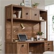 Sauder Cannery Bridge Engineered Wood Hutch in Sindoori Mango/Brown