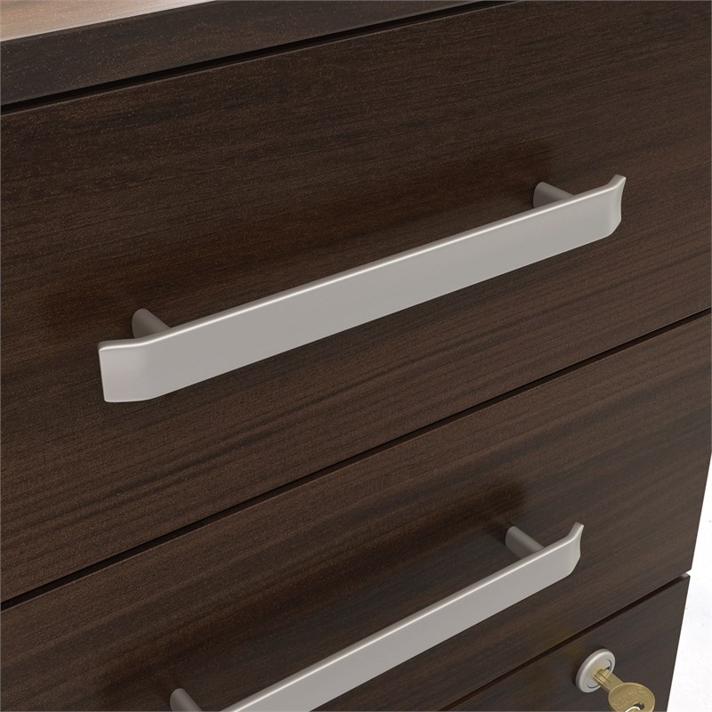 Sauder Affirm Engineered Wood 3-Drawer Mobile Filing Cabinet in Noble Elm/Brown