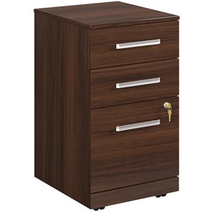 sauder affirm engineered wood 3-drawer mobile filing cabinet in noble elm
