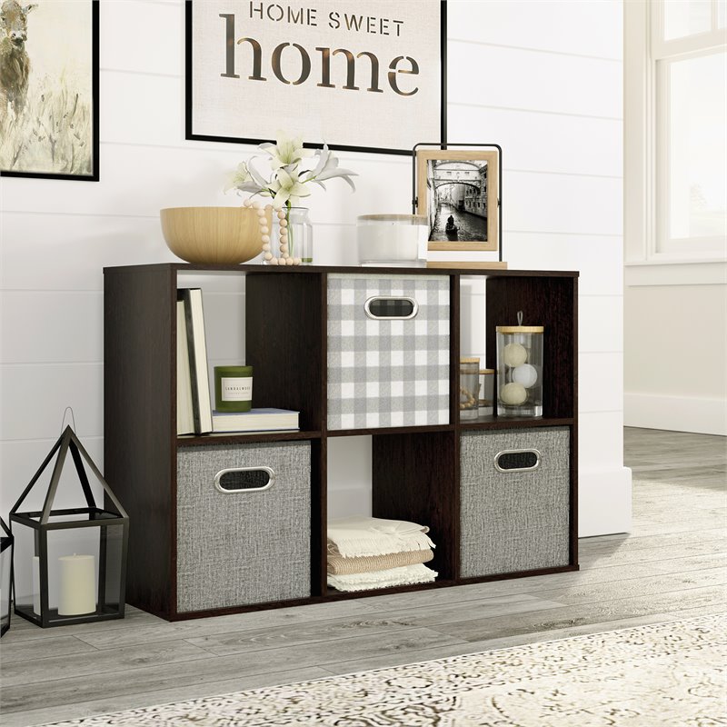 Sauder Miscellaneous Storage Engineered Wood 6Cube Organizer in